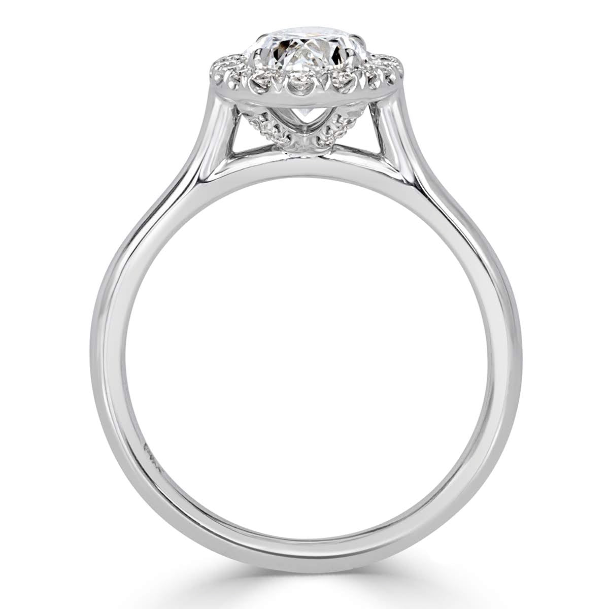 1.24ct Oval Cut Diamond Engagement Ring