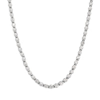 7.58ct Round Brilliant Cut Diamond Tennis Necklace in 18k White Gold