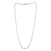 6.65ct Round Brilliant Cut Diamond Tennis Necklace in 18k White Gold in 16.5'