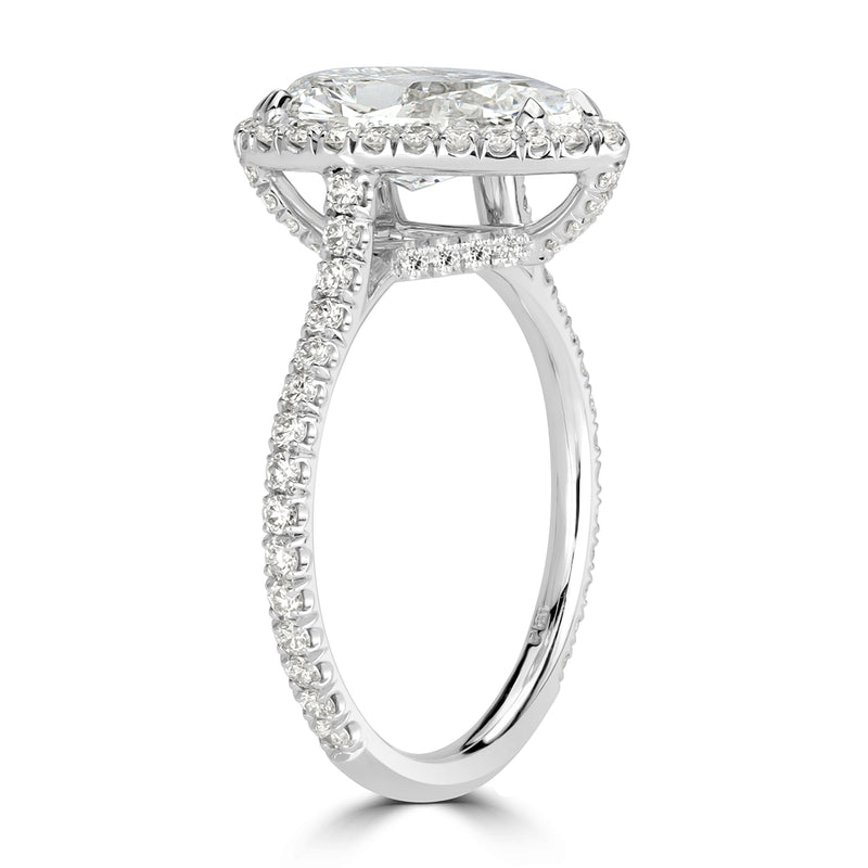 3.12ct Pear Shaped Diamond Engagement Ring