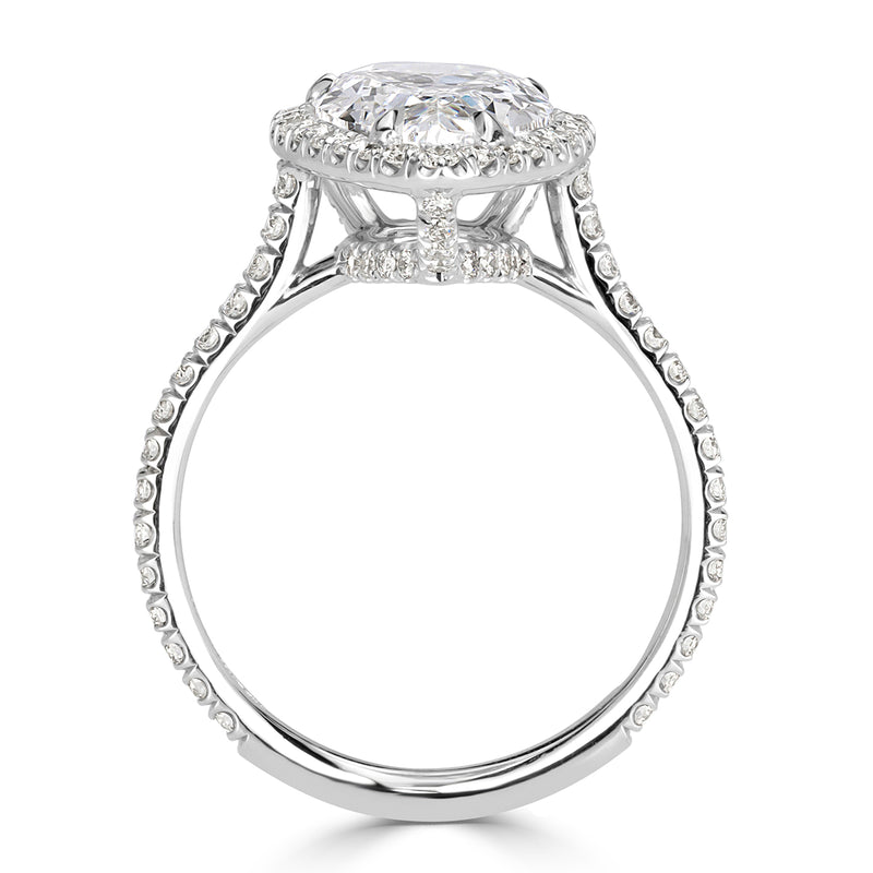 3.12ct Pear Shaped Diamond Engagement Ring