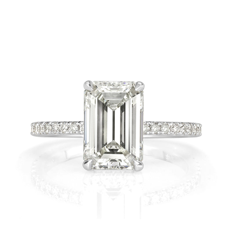 3.12ct Emerald Cut Diamond Engagement Ring