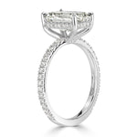 3.12ct Emerald Cut Diamond Engagement Ring