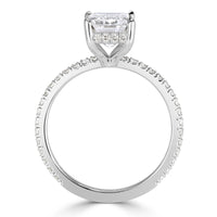3.12ct Emerald Cut Diamond Engagement Ring