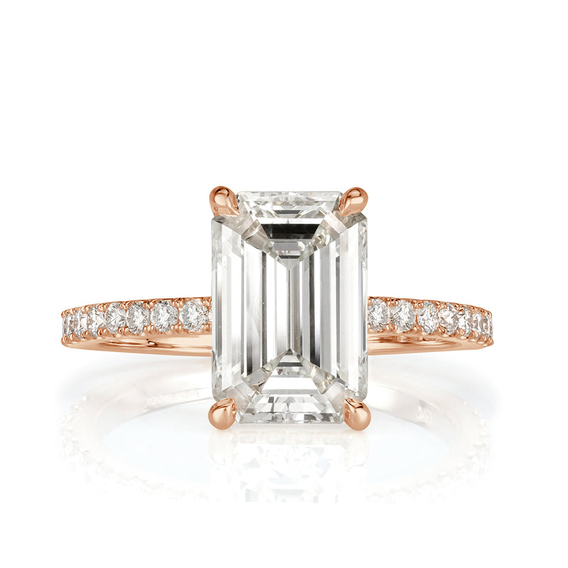 3.49ct Emerald Cut Diamond Engagement Ring