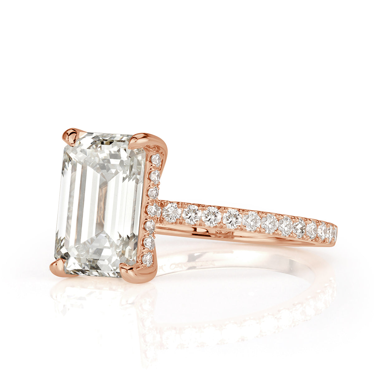 3.49ct Emerald Cut Diamond Engagement Ring