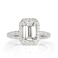 3.10ct Emerald Cut Diamond Engagement Ring