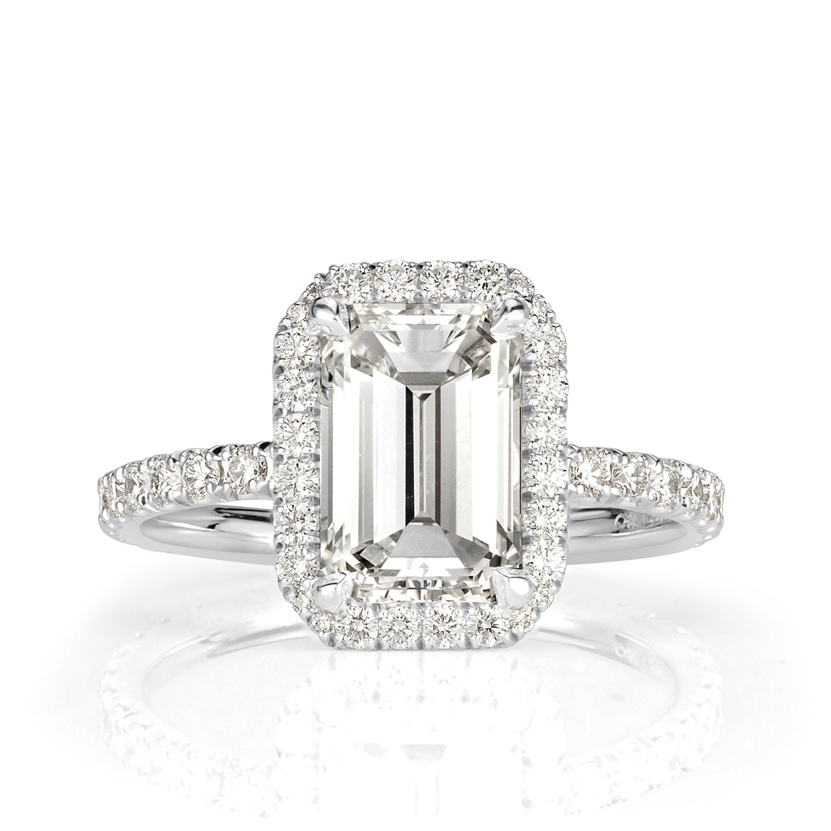 3.10ct Emerald Cut Diamond Engagement Ring