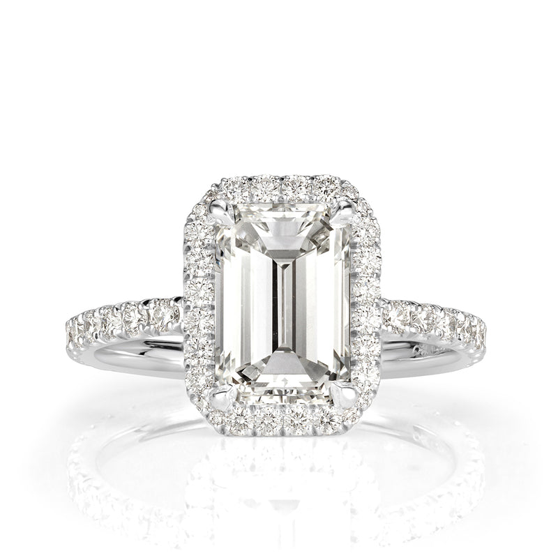 3.10ct Emerald Cut Diamond Engagement Ring