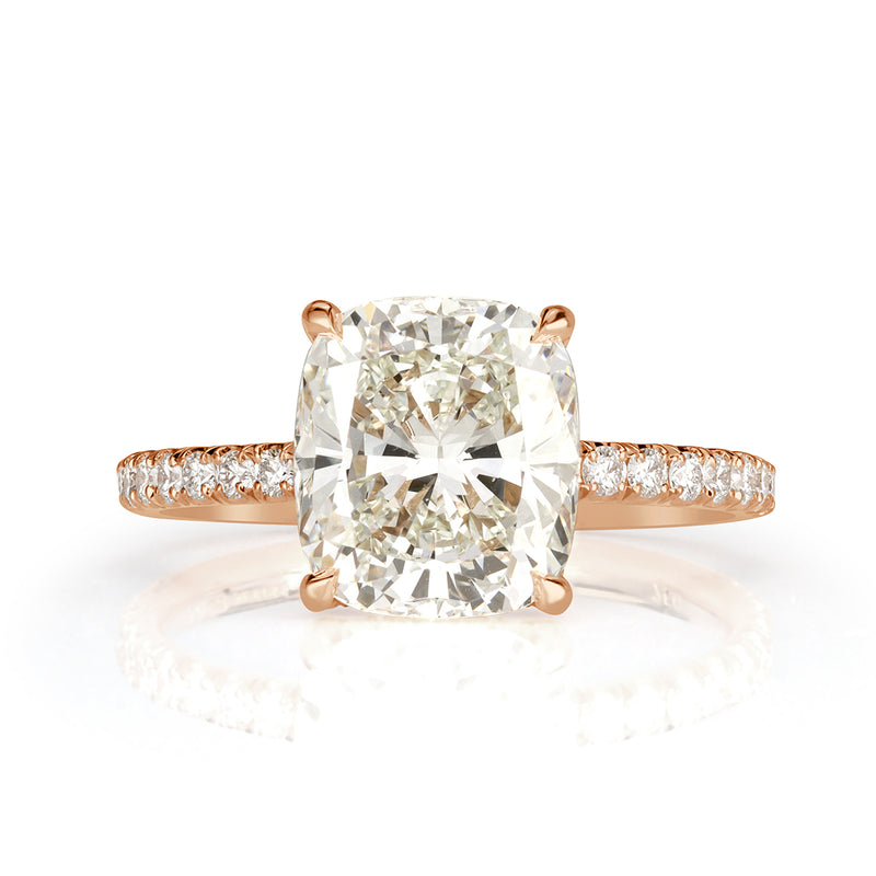 3.73ct Cushion Cut Diamond Engagement Ring