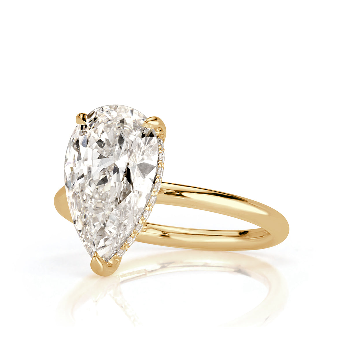 3.64ct Pear Shaped Diamond Engagement Ring