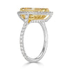 4.94ct Fancy Light Yellow Pear Shaped Diamond Engagement Ring