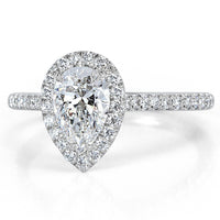 1.61ct Pear Shaped Diamond Engagement Ring