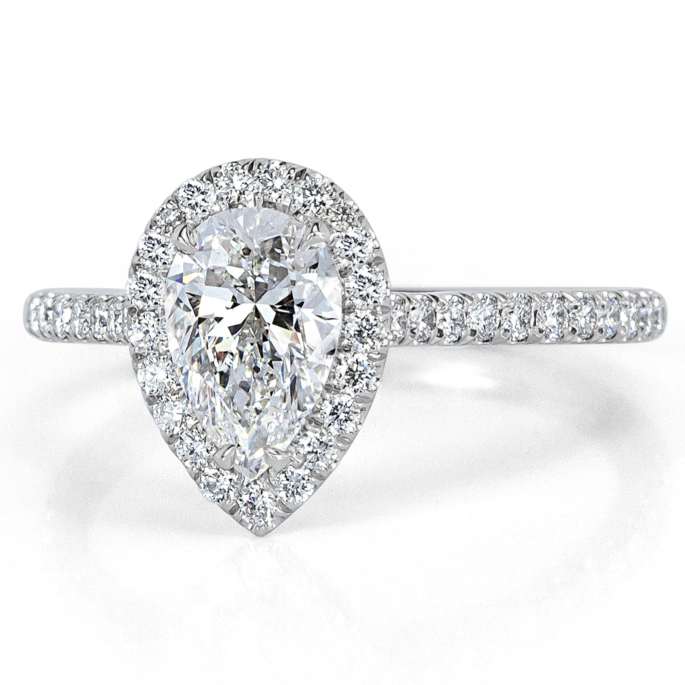 1.61ct Pear Shaped Diamond Engagement Ring