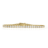 8.95ct Round Brilliant Cut Diamond Tennis Bracelet in 18k Yellow Gold