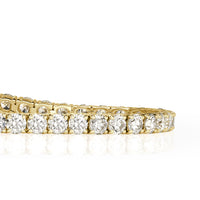 8.95ct Round Brilliant Cut Diamond Tennis Bracelet in 18k Yellow Gold