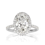 3.65ct Oval Cut Diamond Engagement Ring