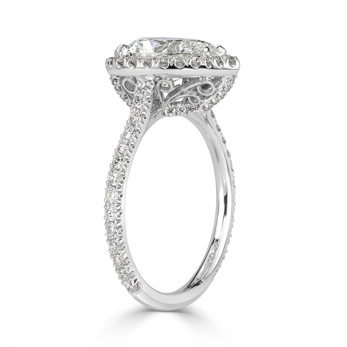 2.81ct Pear Shaped Diamond Engagement Ring