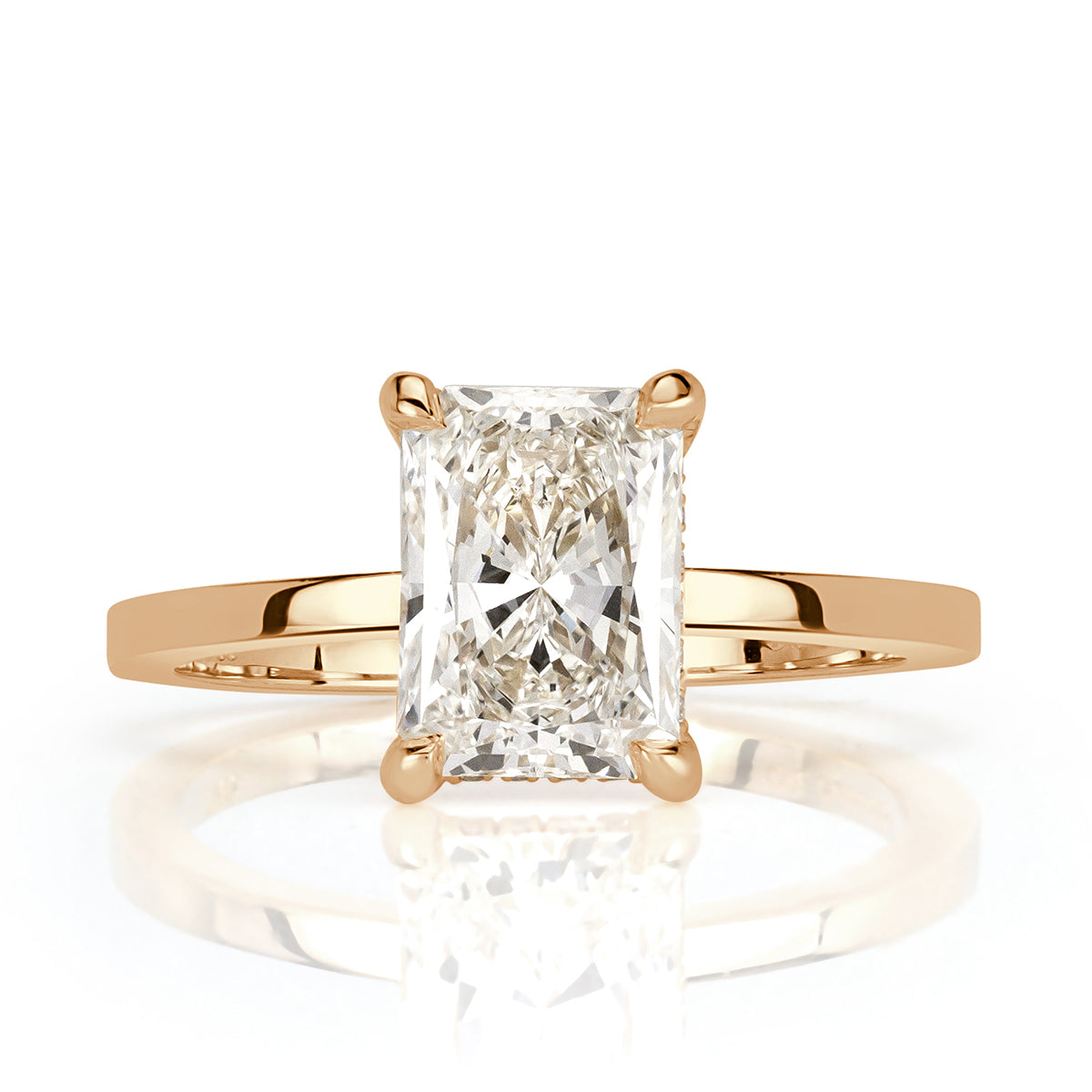 1.89ct Radiant Cut Diamond Engagement Ring