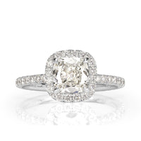 1.67ct Old Mine Cut Diamond Engagement Ring