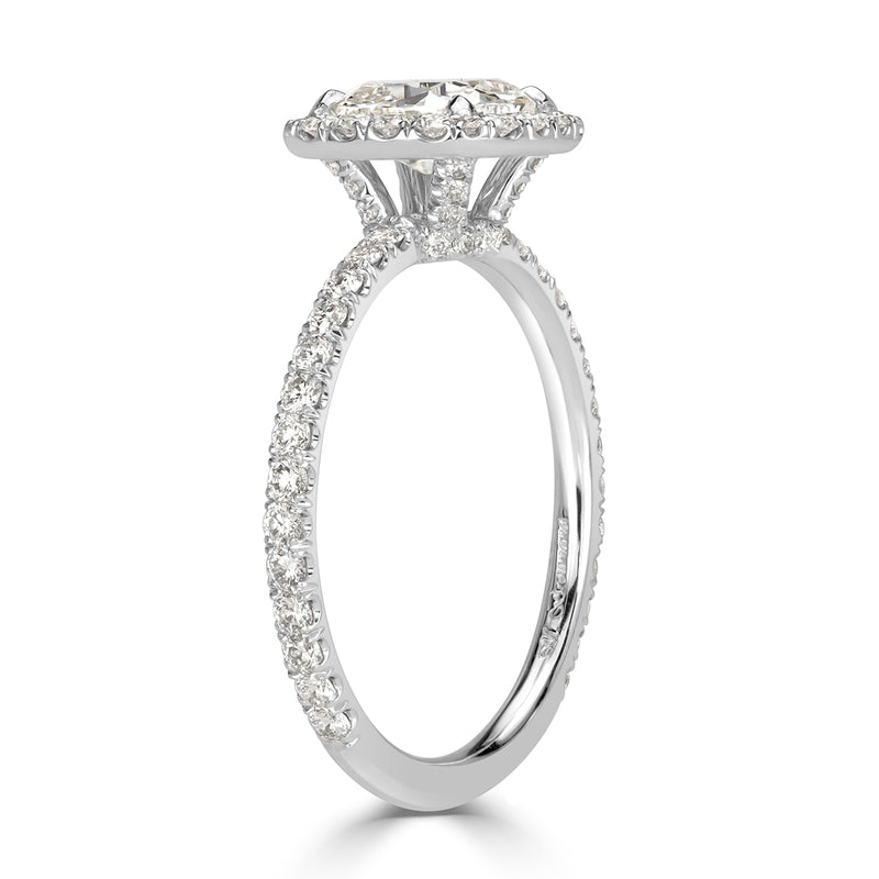 1.67ct Old Mine Cut Diamond Engagement Ring