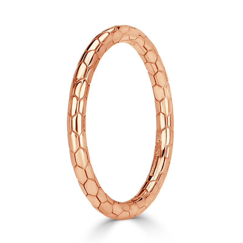 Scale Wedding Band in 18k Rose Gold