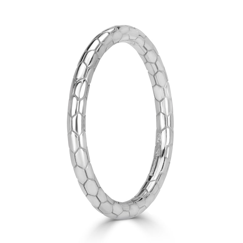 Scale Wedding Band in Platinum