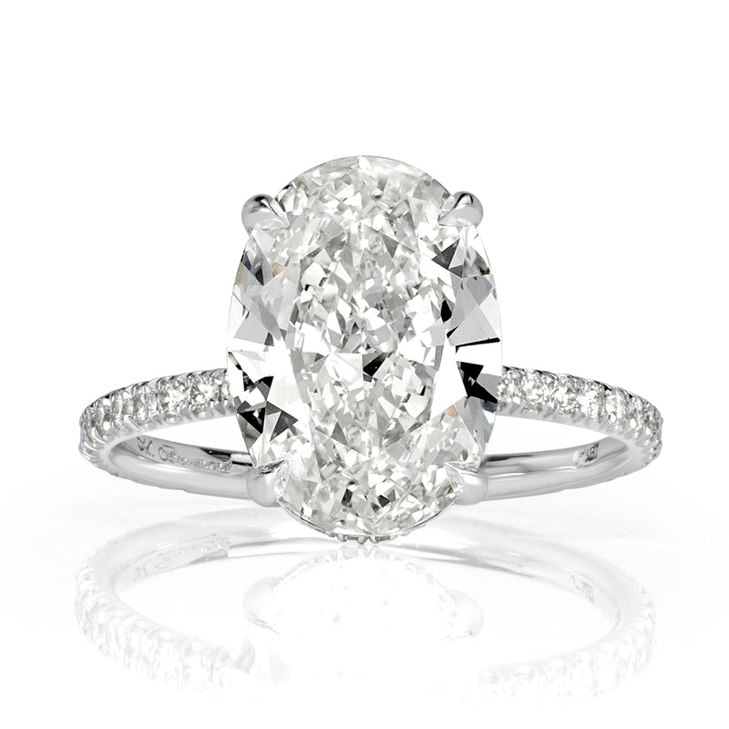 4.54ct Oval Cut Diamond Engagement Ring