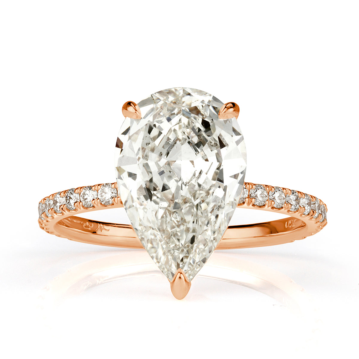 3.49ct Pear Shaped Diamond Engagement Ring