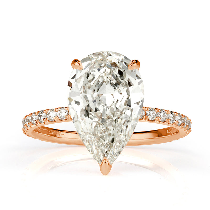 3.49ct Pear Shaped Diamond Engagement Ring