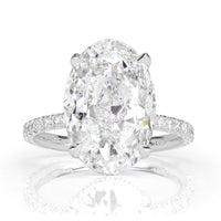 8.65ct Oval Cut Diamond Engagement Ring