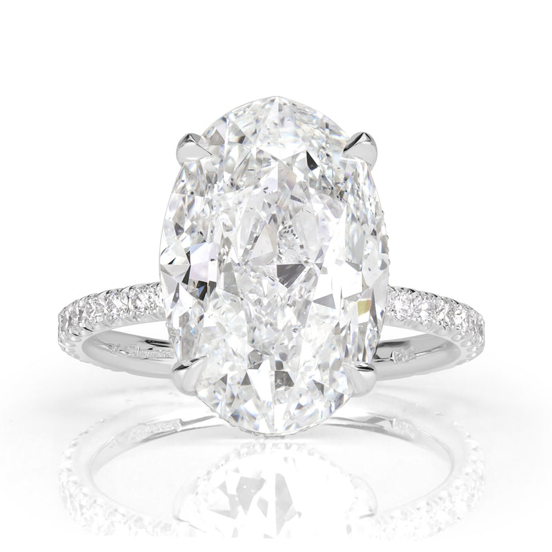 8.65ct Oval Cut Diamond Engagement Ring