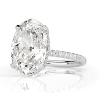 8.65ct Oval Cut Diamond Engagement Ring
