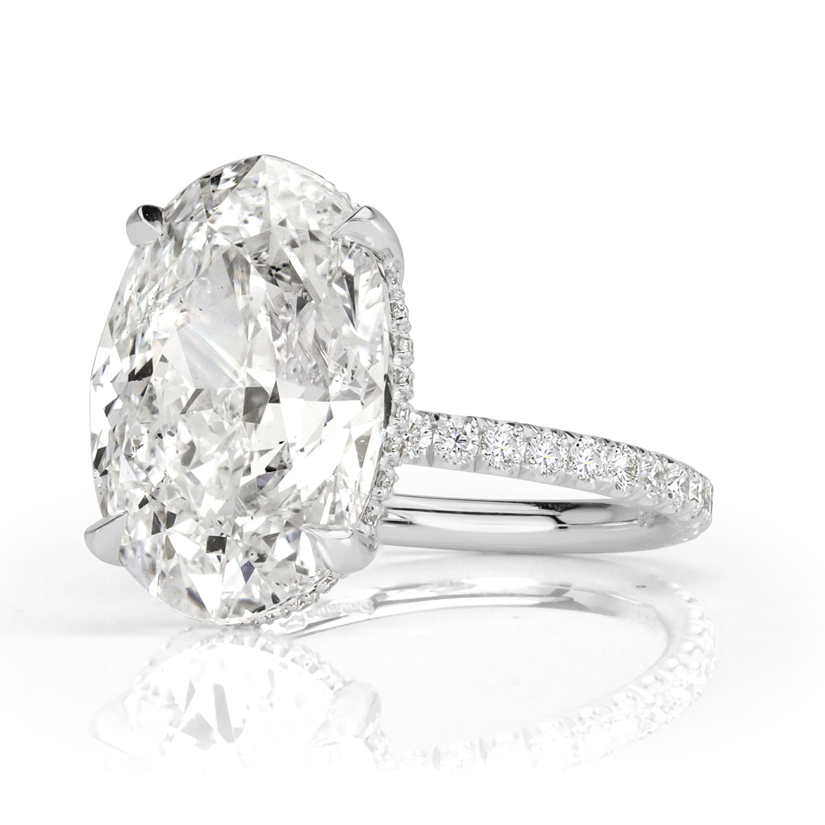 8.65ct Oval Cut Diamond Engagement Ring