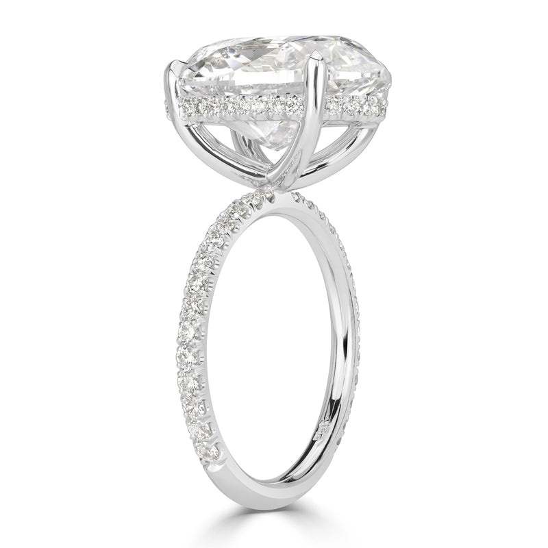 8.65ct Oval Cut Diamond Engagement Ring