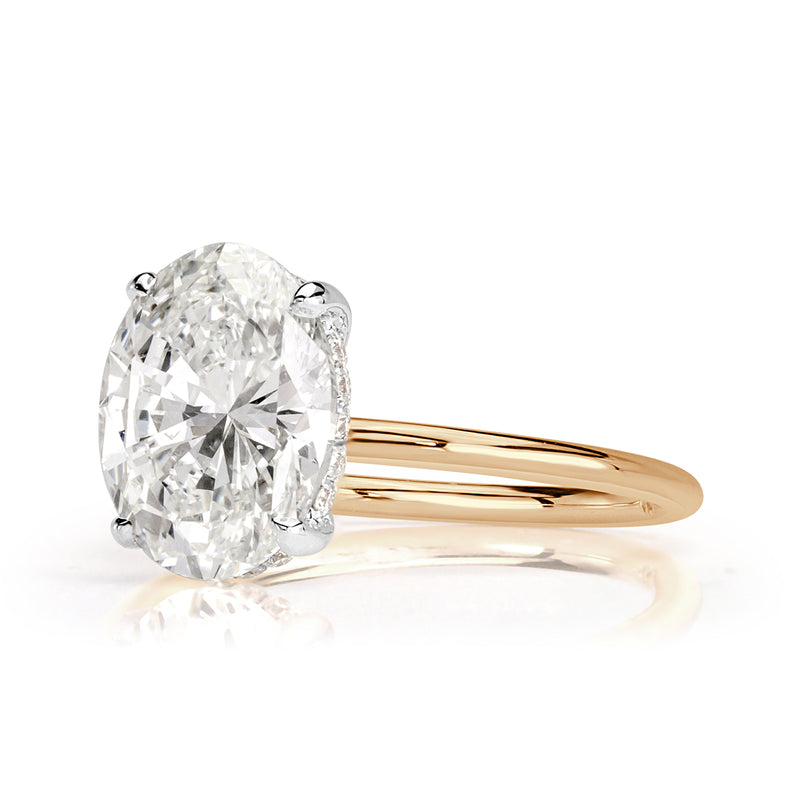 3.13ct Oval Cut Diamond Engagement Ring