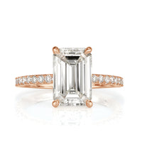 3.76ct Emerald Cut Diamond Engagement Ring