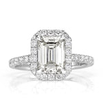 2.67ct Emerald Cut Diamond Engagement Ring