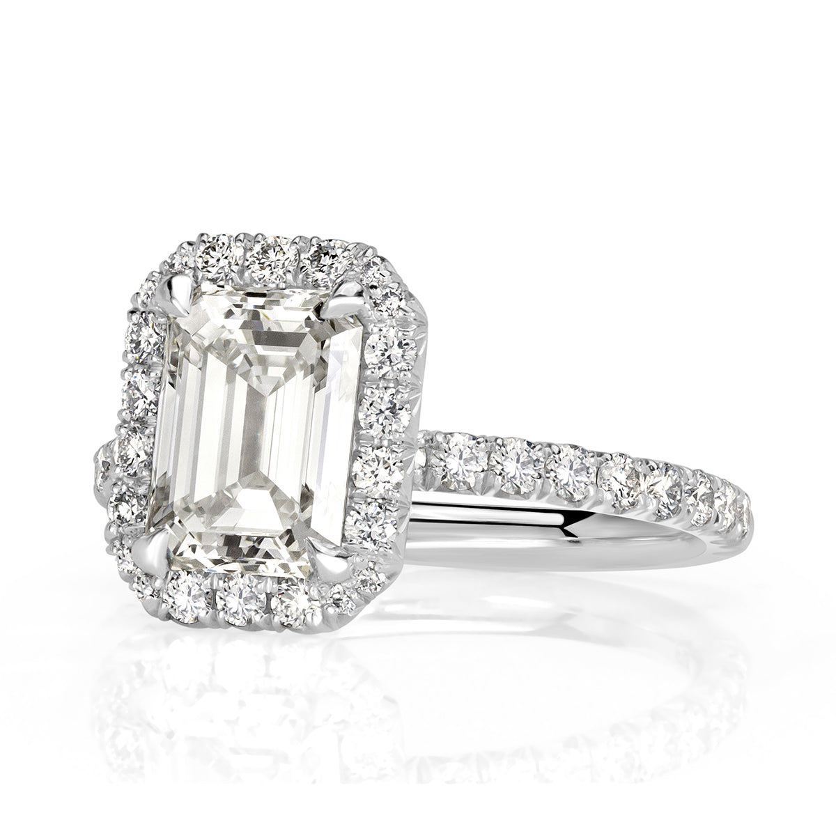 2.67ct Emerald Cut Diamond Engagement Ring