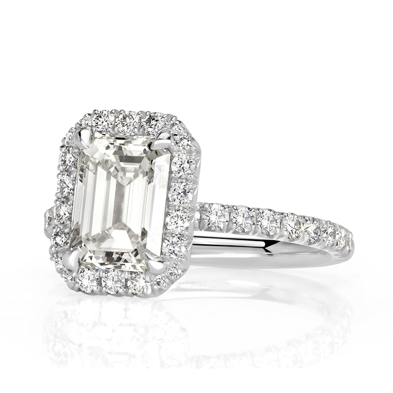 2.67ct Emerald Cut Diamond Engagement Ring