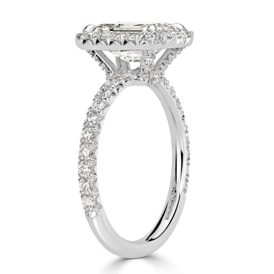 2.67ct Emerald Cut Diamond Engagement Ring