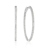 2.24ct Round Brilliant Cut Diamond Hoop Earrings in 1.5'