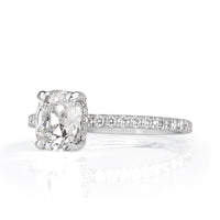 1.57ct Old Mine Cut Diamond Engagement Ring