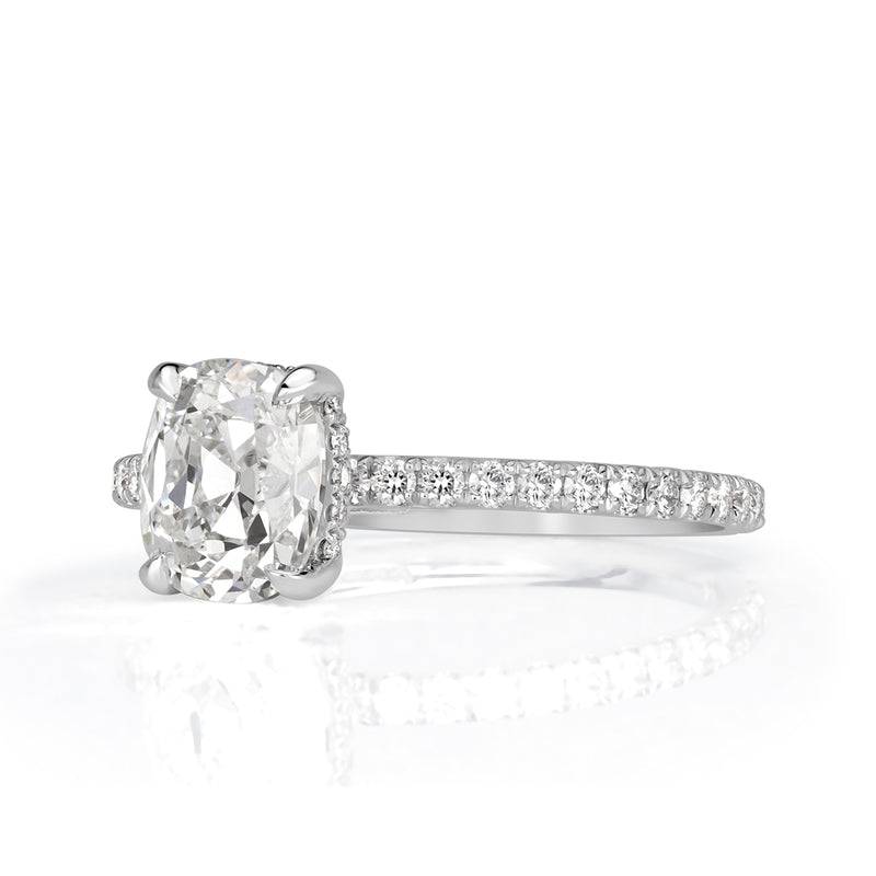 1.57ct Old Mine Cut Diamond Engagement Ring