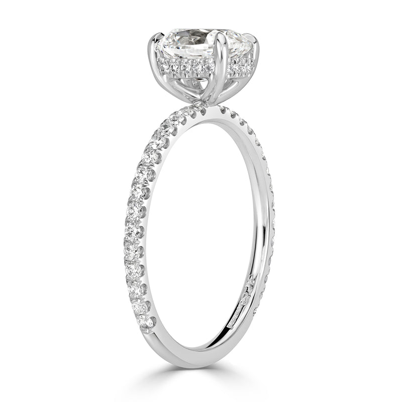 1.57ct Old Mine Cut Diamond Engagement Ring