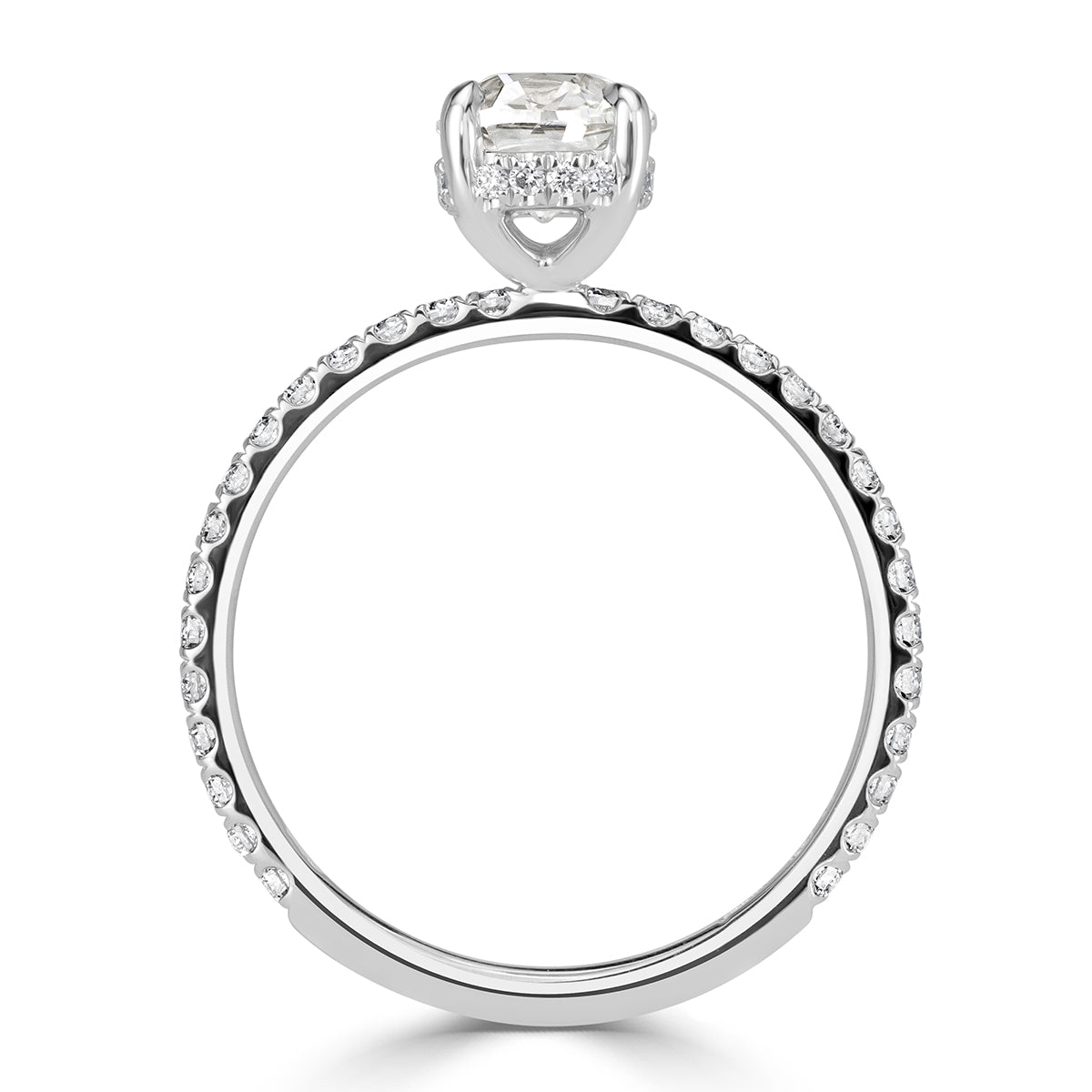 1.57ct Old Mine Cut Diamond Engagement Ring