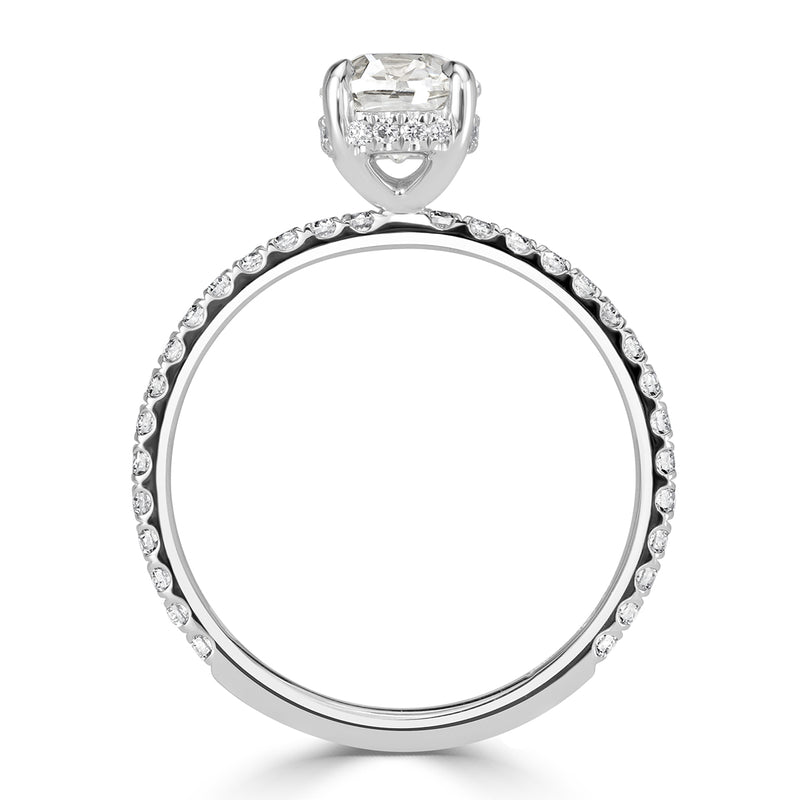 1.57ct Old Mine Cut Diamond Engagement Ring