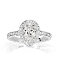 1.89ct Pear Shaped Diamond Engagement Ring
