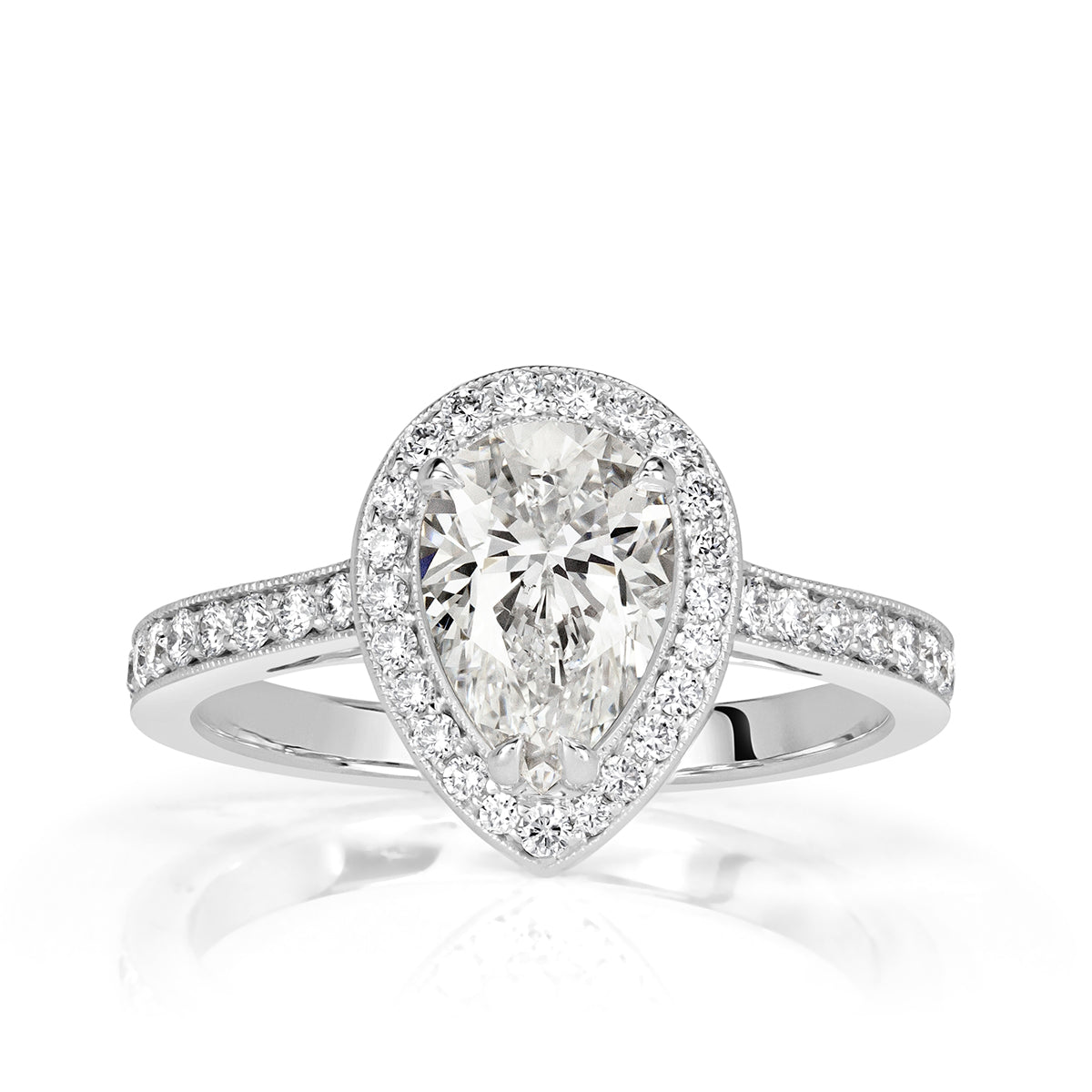 1.89ct Pear Shaped Diamond Engagement Ring