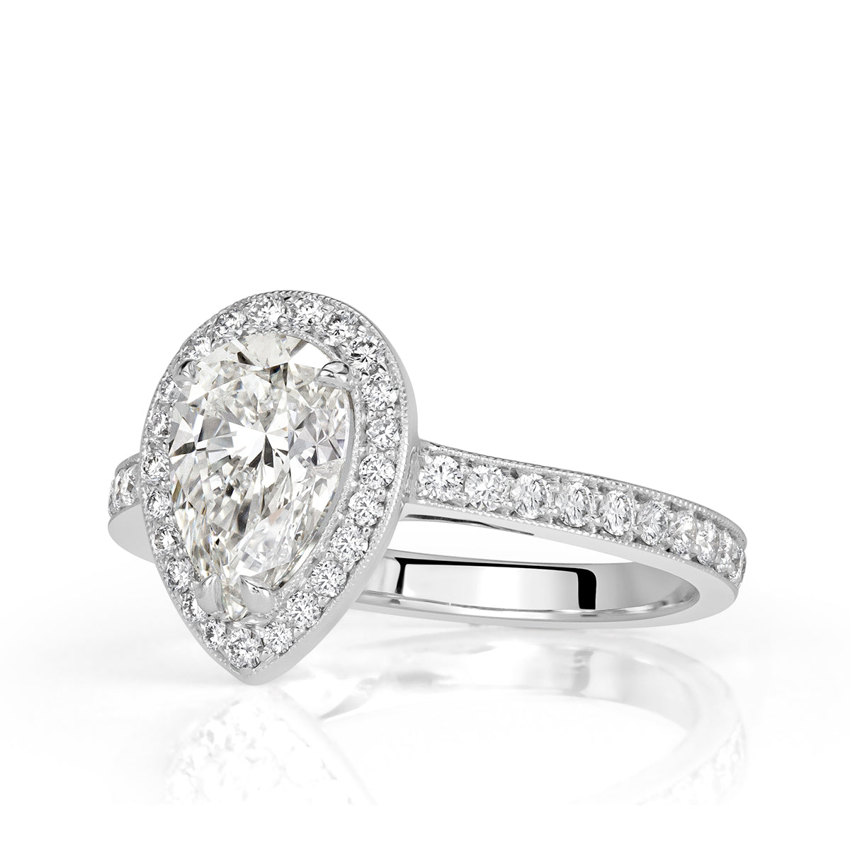 1.89ct Pear Shaped Diamond Engagement Ring